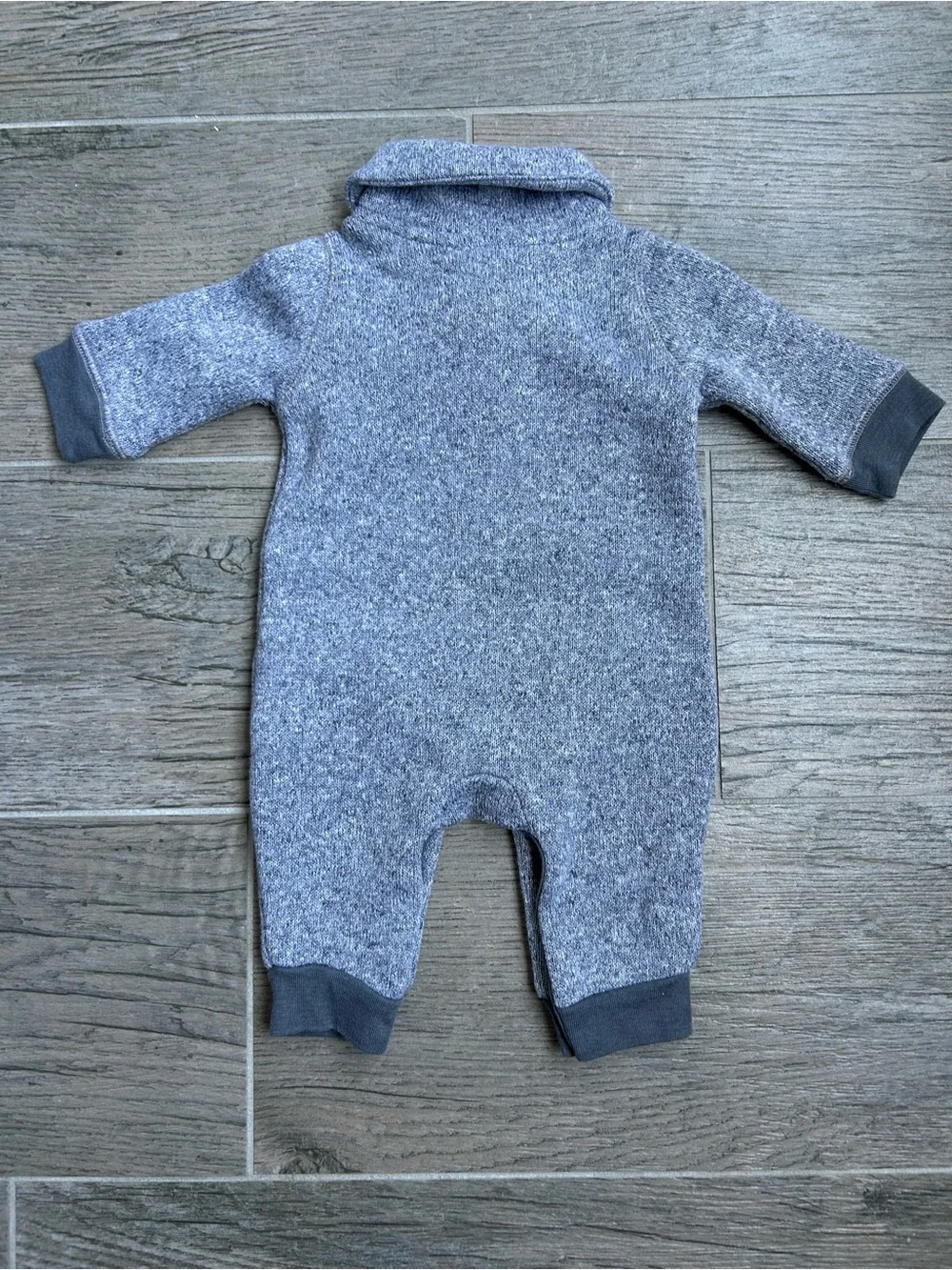 Old Navy Baby Gray Heather Shawl Collar Romper